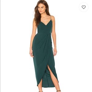 Shona Joy Cocktail Draped Dress in Seaweed